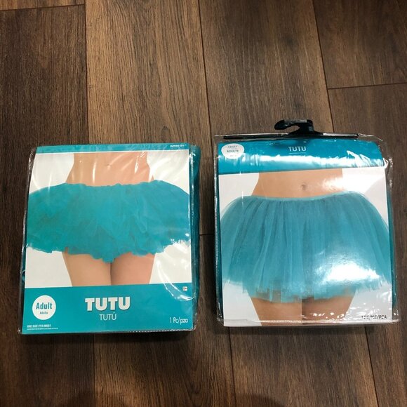 Tutu Halloween EDC Rave Party Costume Adult OSFM Stretchy Teal LOT OF 2 - Picture 6 of 11